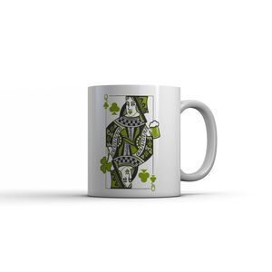 Queen Of Clubs Mug Funny Classical Playing Card Coffee Cup